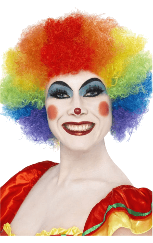 Regenbogen-Economy-Clown-Perücke