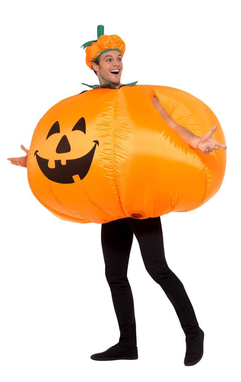 Erwachsenes aufblasbares Kürbis-Halloween-Kostüm