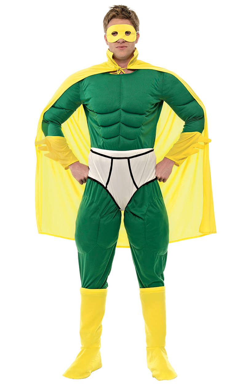 Captain Y-Fronts Superhelden-Kostüm für Erwachsene