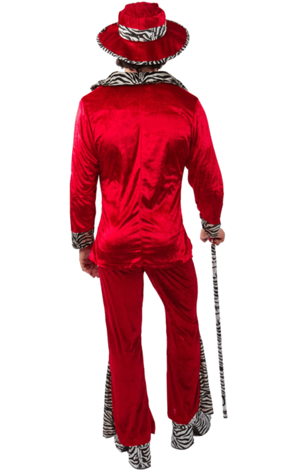 Rotes Zuhälter-Kostüm für Erwachsene