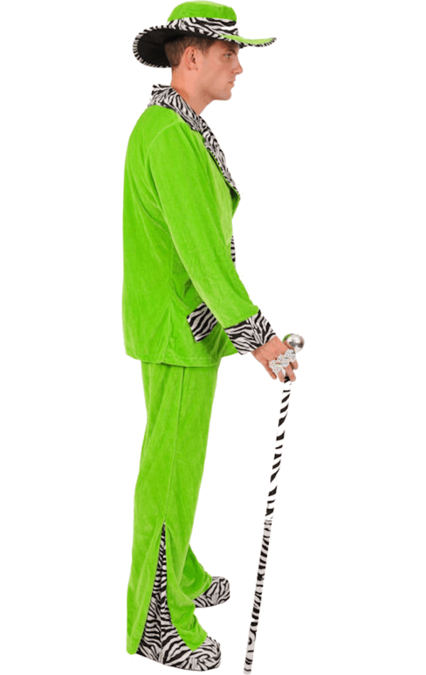 Grünes Zuhälter-Kostüm für Erwachsene