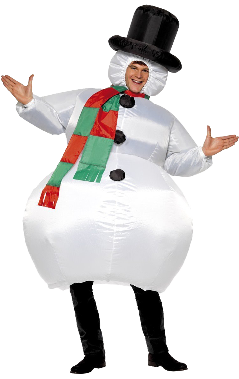 Aufblasbares Schneemann-Kostüm für Erwachsene