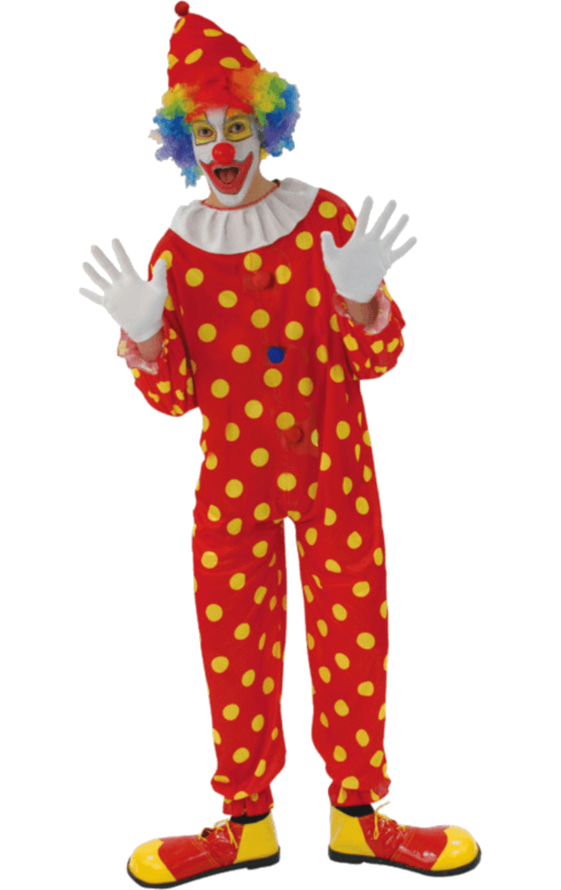 Herren Bommeln das Clown Kostüm
