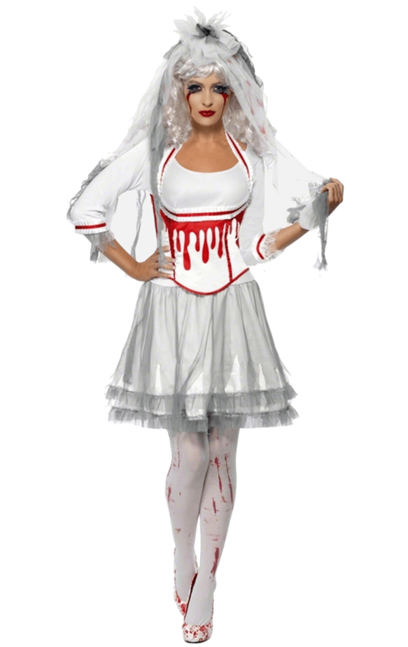 Halloween-Kostüm der Bluttropfen-Braut der Frauen