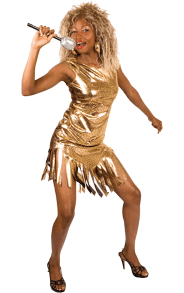 Goldenes Rock-Queen-Kostüm