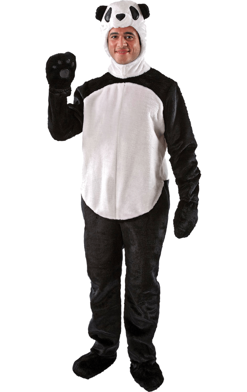 Flauschiges Panda-Kostüm für Erwachsene