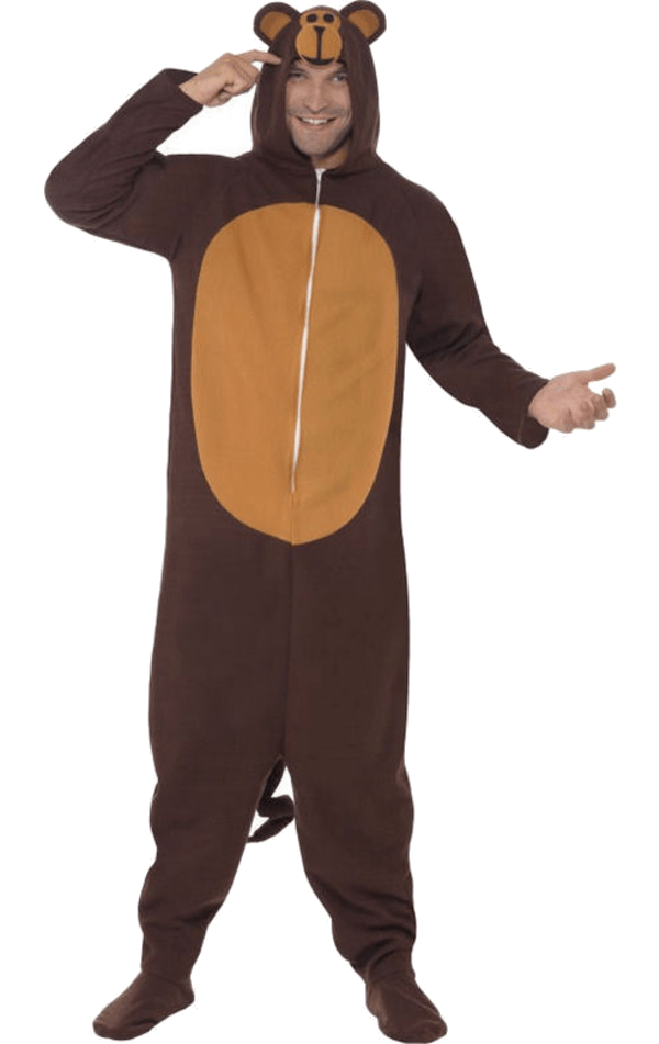 Erwachsenen-Affen-Tier-Strampler-Kostüm