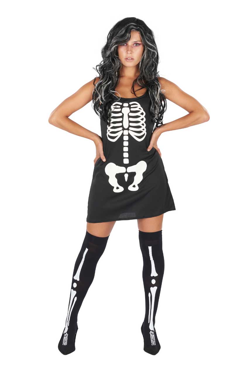 Einfaches Skelett-Kostüm für Damen