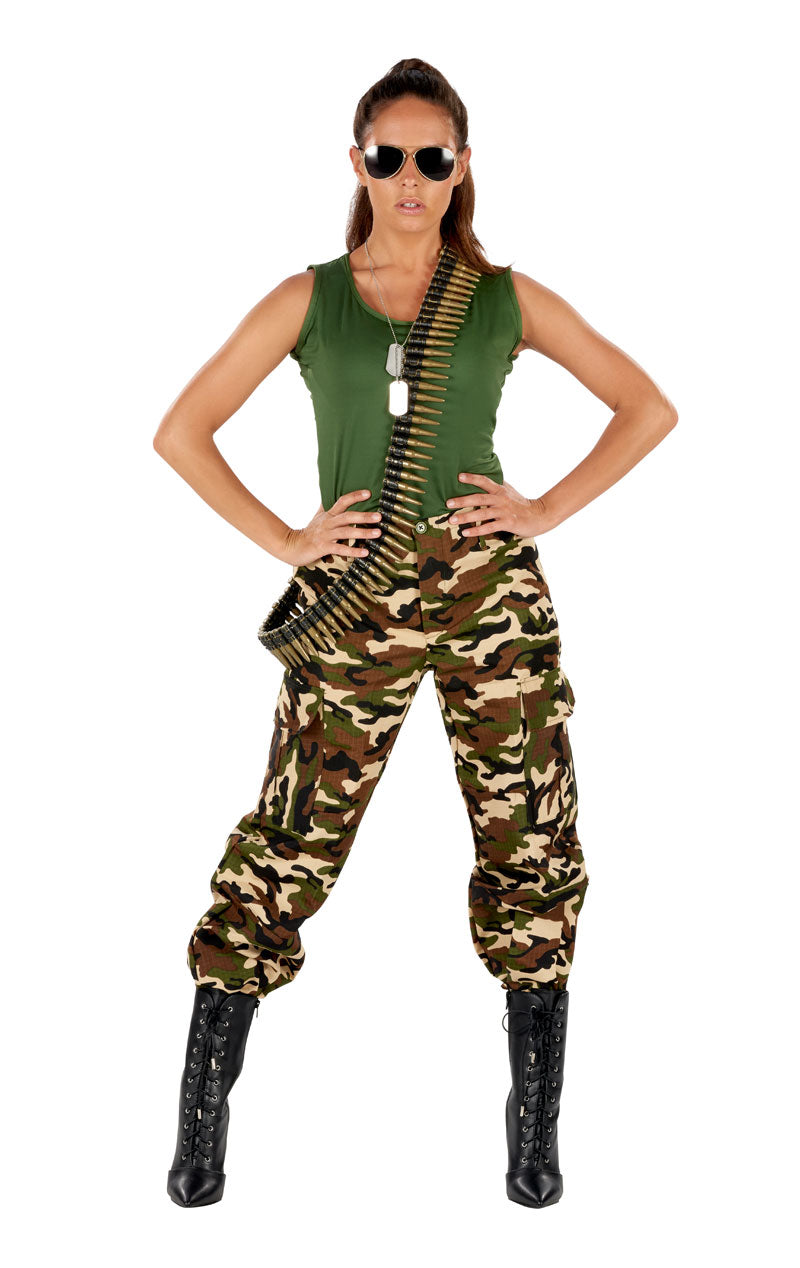 Camo-Armee-Mädchen-Kostüm