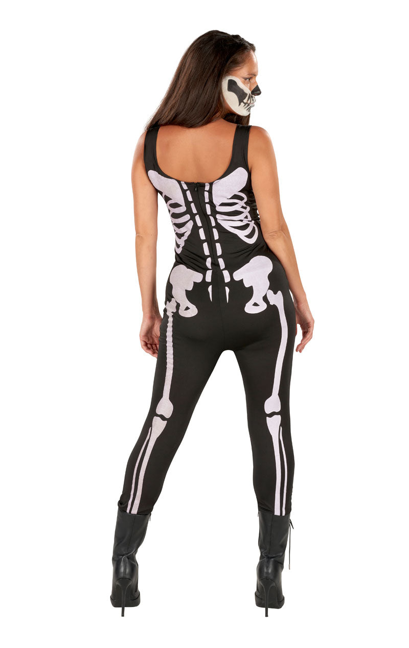 Skelett-Jumpsuit-Kostüm für Damen