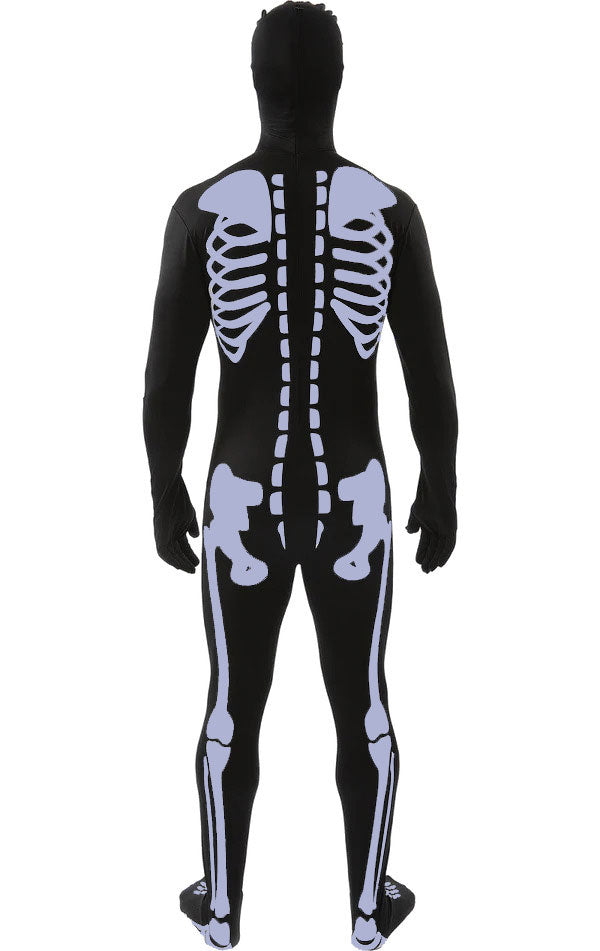 Erwachsener Skelett-Haut-Anzug-Halloween-Kostüm