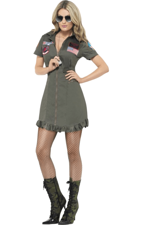 Damen Top Gun Deluxe Kostüm