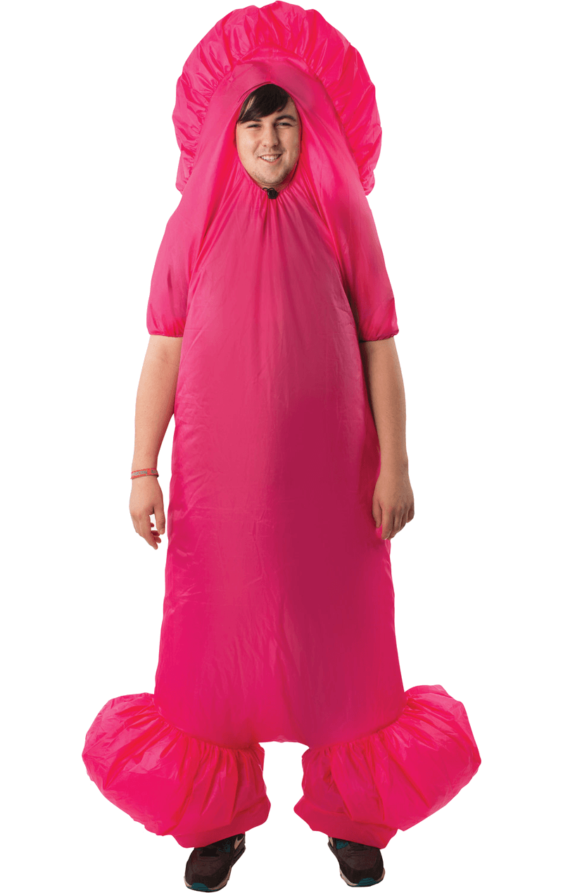 Erwachsenes rosa aufblasbares Penis-Hirsch-Kostüm
