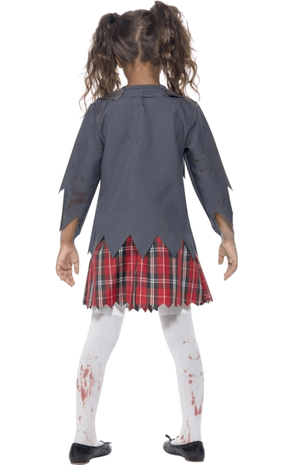 Mädchen-Zombie-Schulmädchen-Halloween-Kostüm