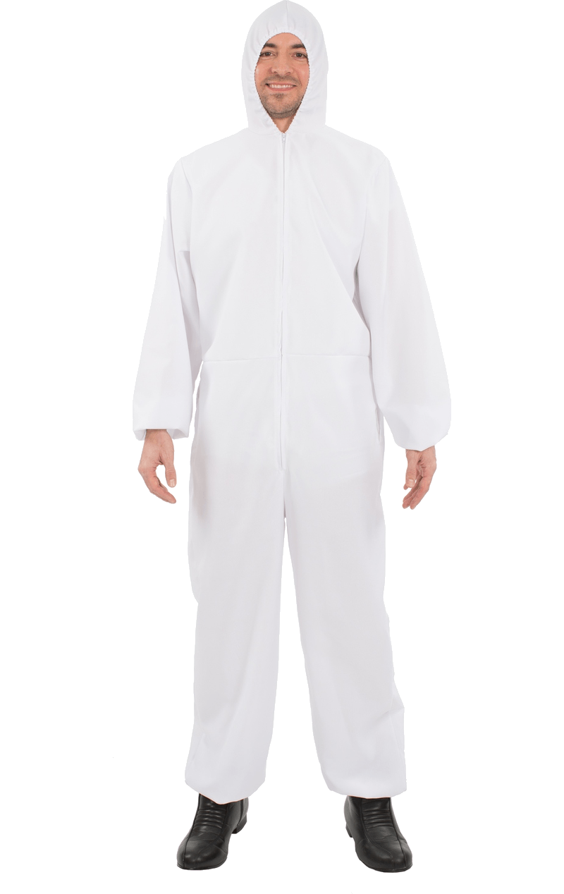 Weißer Hazmat-Anzug-Kostüm für Erwachsene