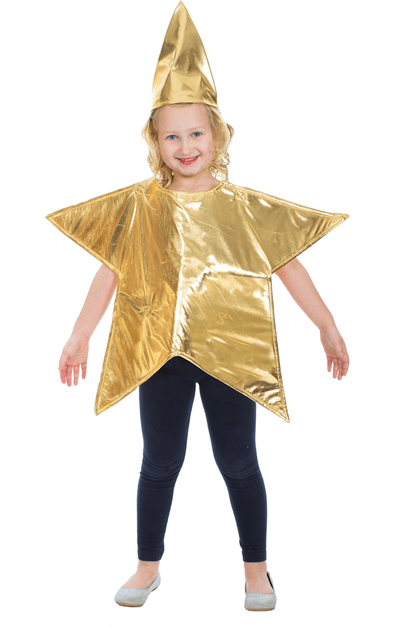 Kinder Gold Star Weihnachtskostüm