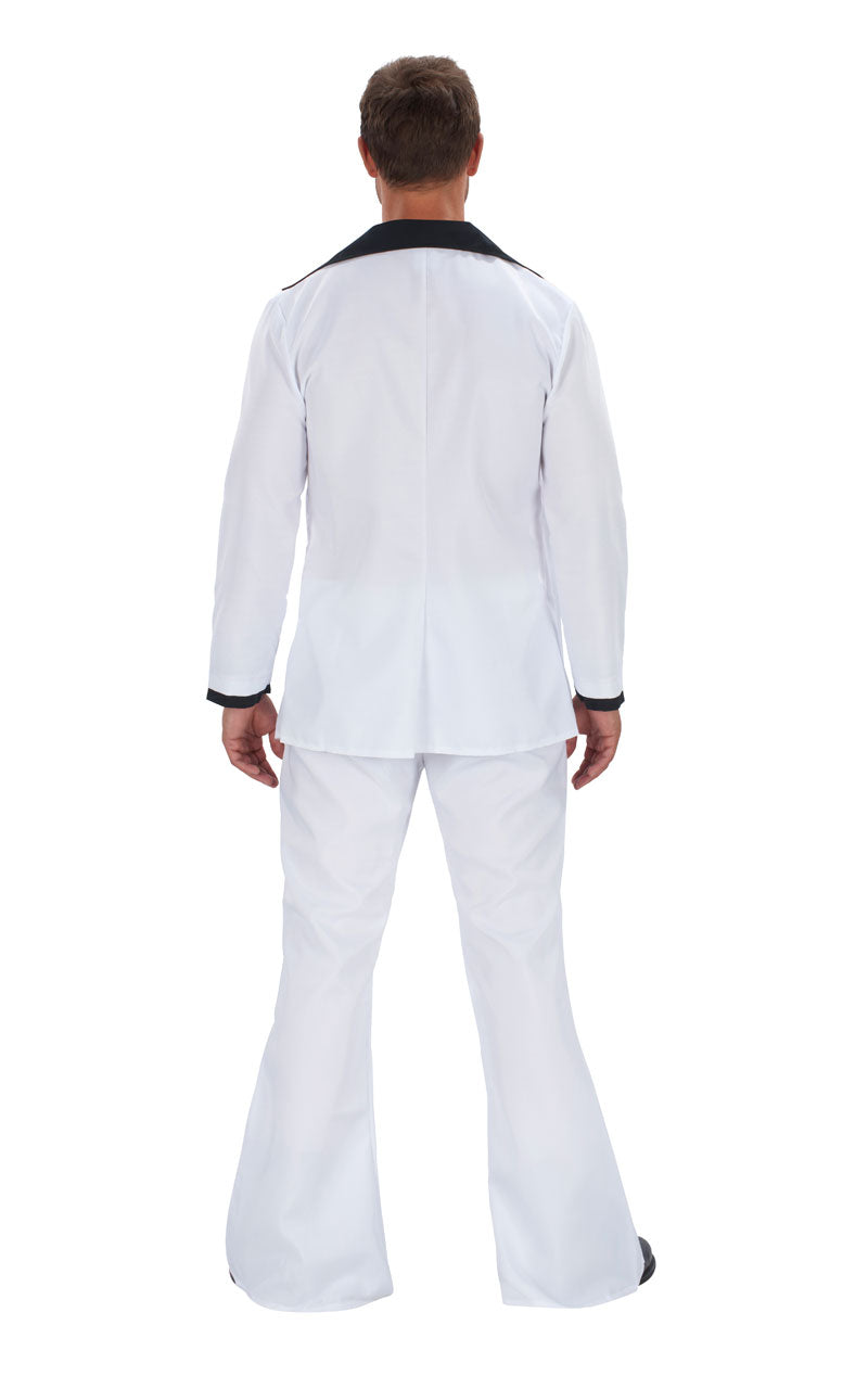 Weißer Anzug im Stil der 70er Jahre für Erwachsene