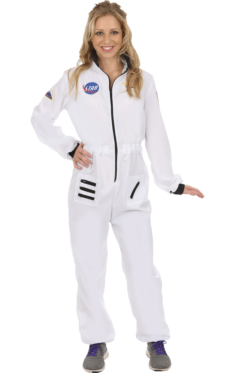 Weißes Astronautenkostüm für Damen