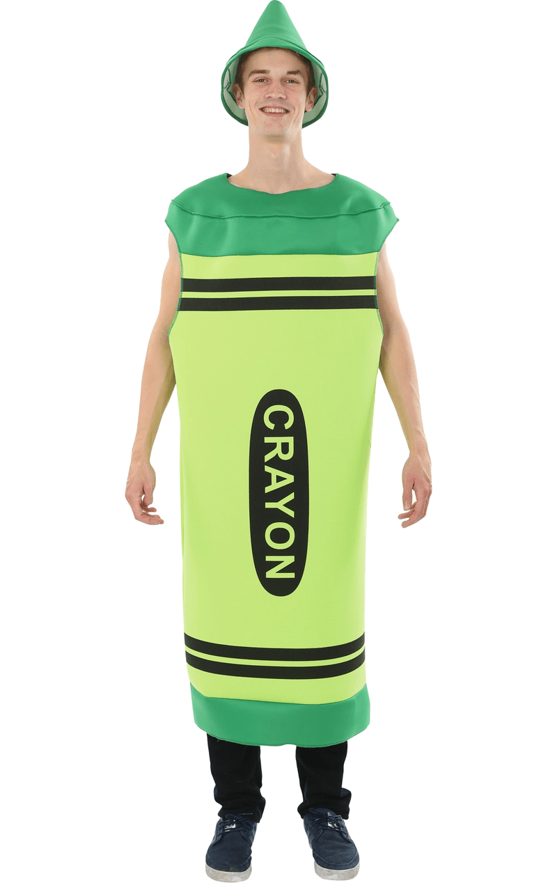 Grünes Wachsmalstift-Kostüm für Herren