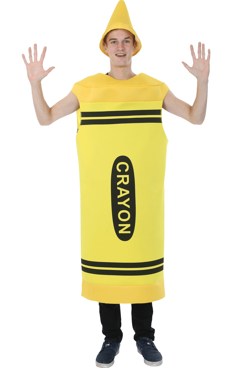 Gelbes Wachsmalstift-Kostüm für Herren