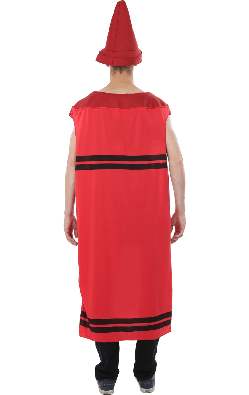 Rotes Wachsmalstift-Kostüm für Herren
