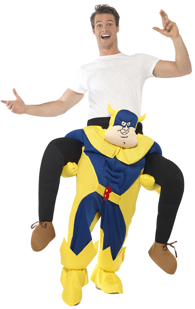 Bananaman Huckepack-Kostüm für Erwachsene