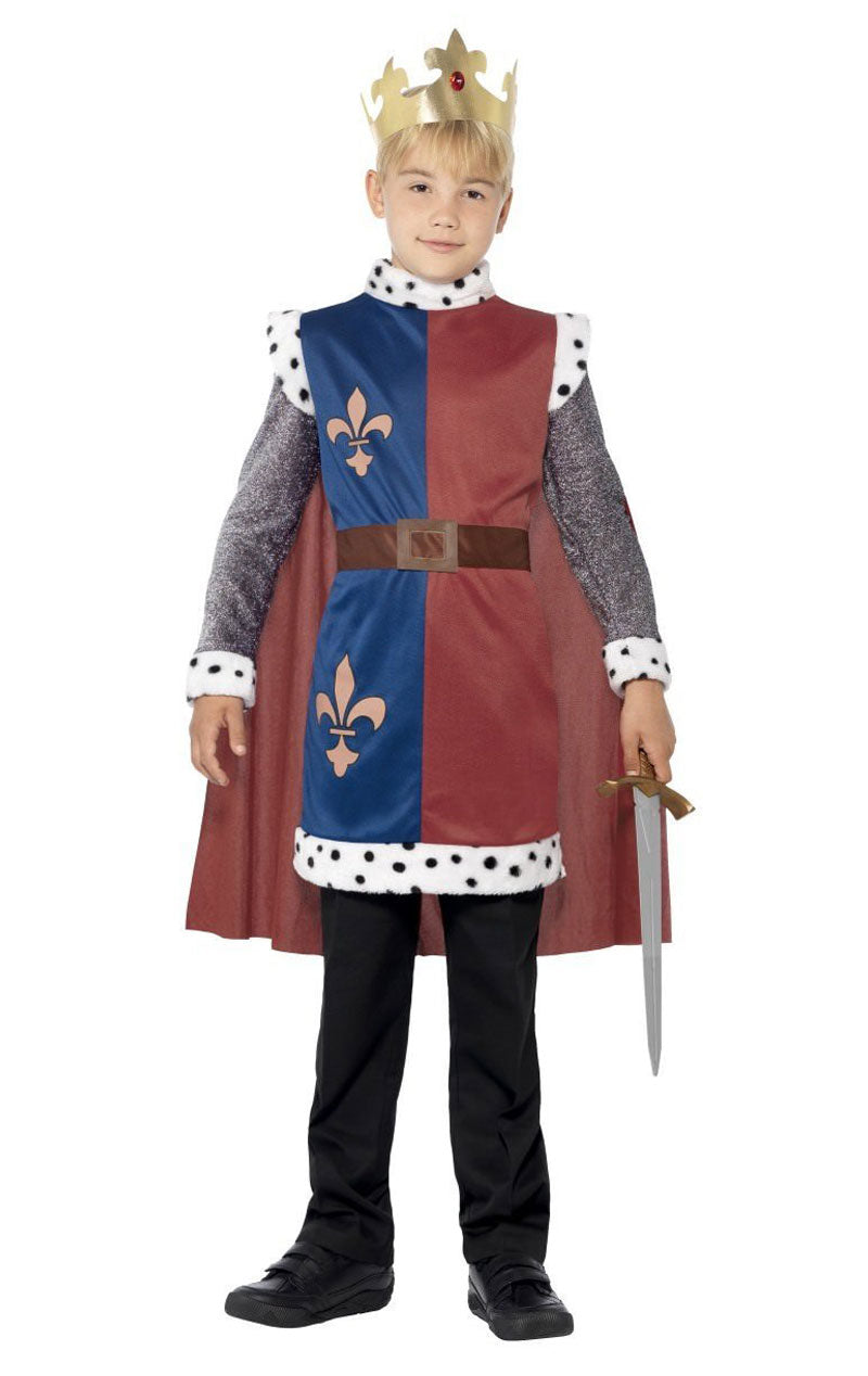 Mittelalterliches Tunika-Kostüm von King Arthur für Kinder