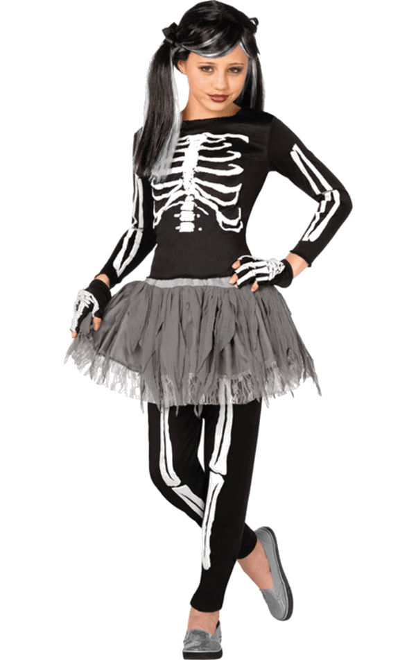 Gotisches Skelett-Halloween-Kostüm für Kinder