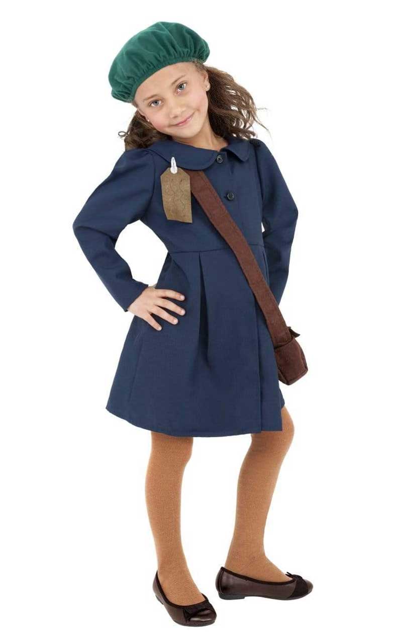 Girls World War II Evacuee Costume