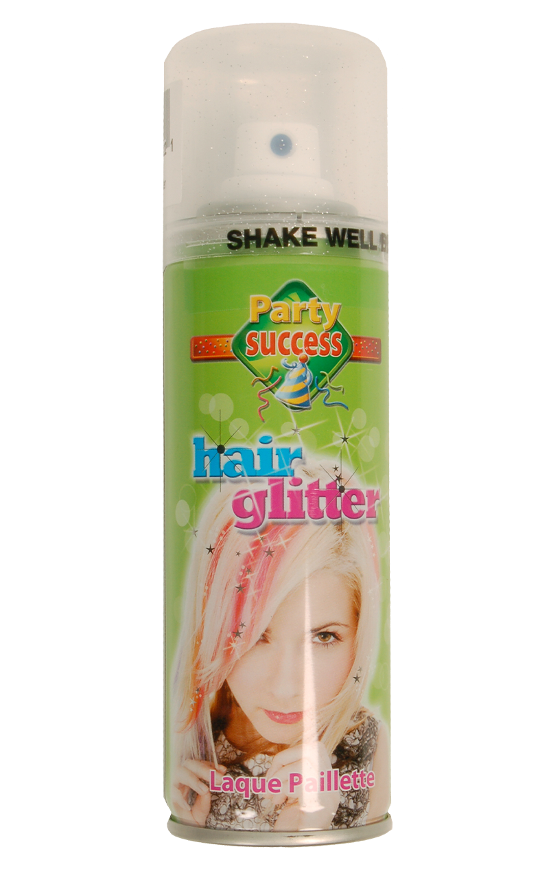 Silbernes Glitzer-Haarspray