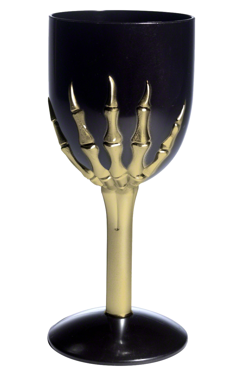 Schwarzes gotisches Weinglas