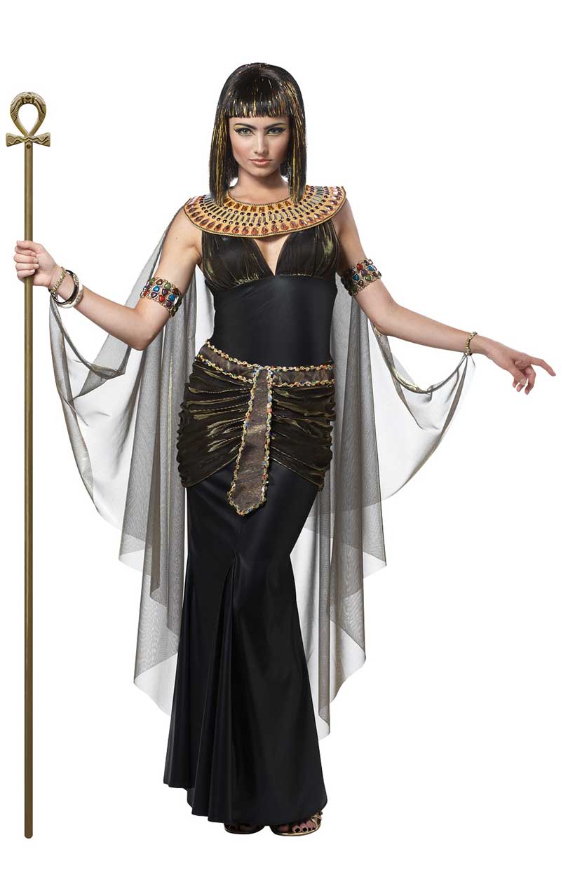 Erwachsenes schwarzes Kleopatra-Kostüm