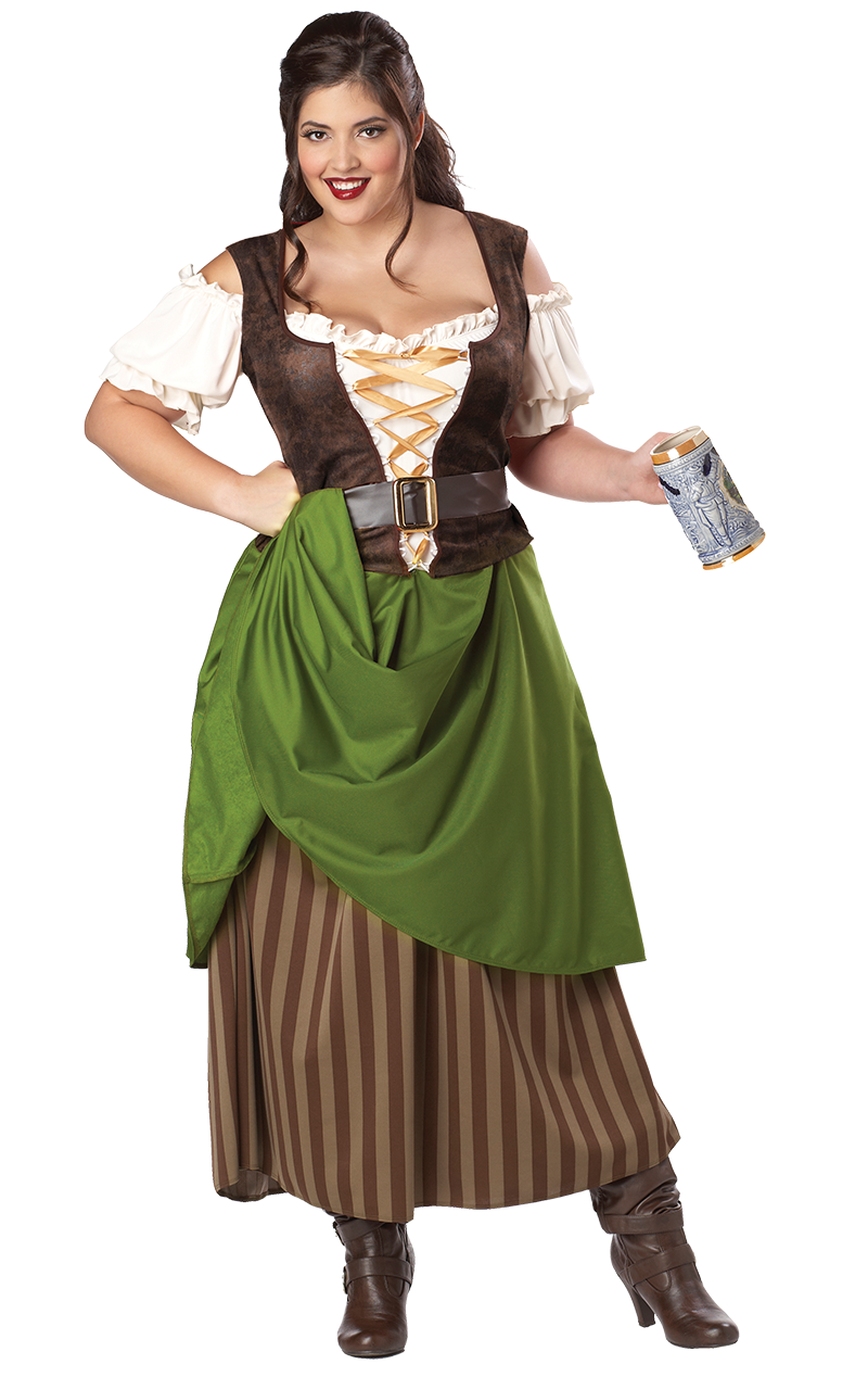 Tavern Maid Kostüm für Erwachsene (große Größe)