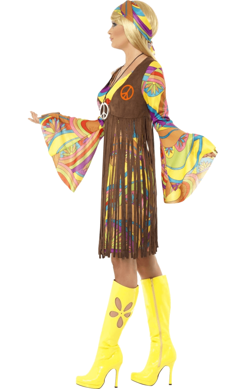 Groovy Lady-Kostüm für Erwachsene aus den 1960er Jahren