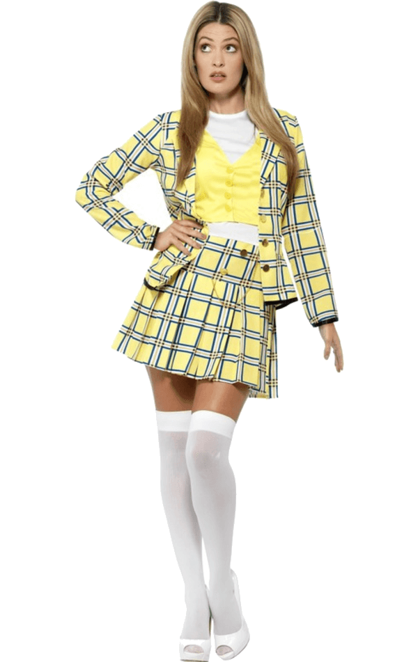 Erwachsenes gelbes ahnungsloses Cher-Kostüm
