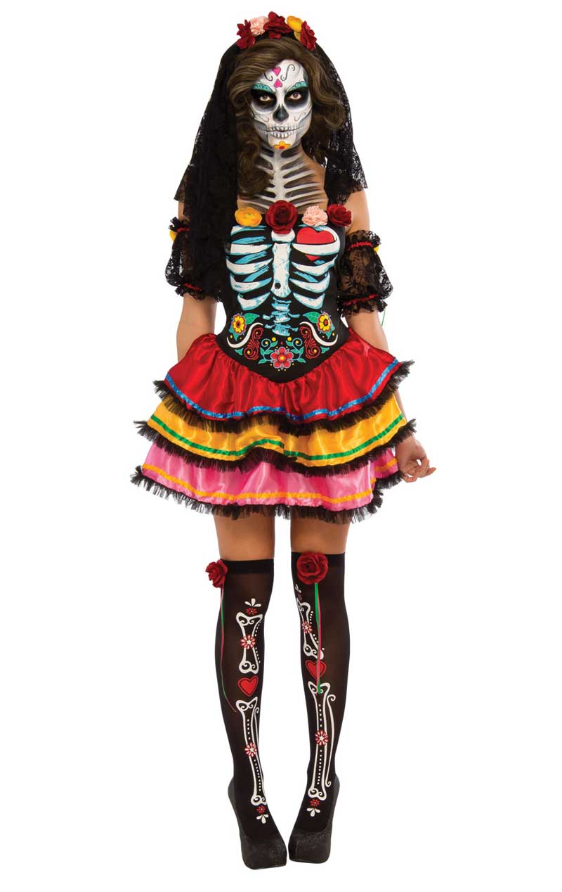Senorita-Kostüm zum Tag der Toten für Frauen