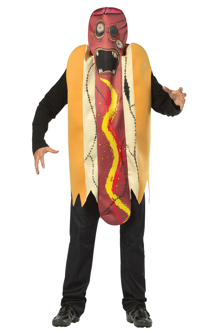 Zombie-Hot-Dog-Kostüm für Erwachsene