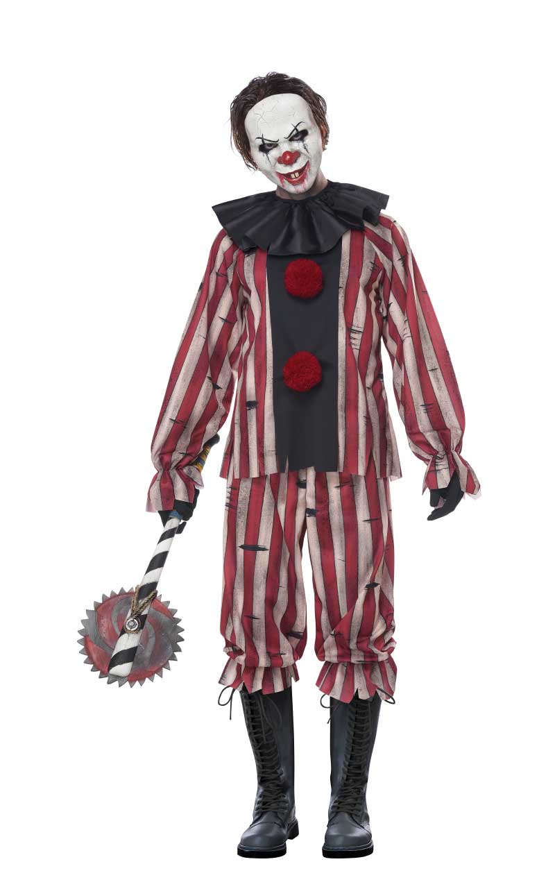 Albtraum-Clown-Kostüm für Herren in Übergröße