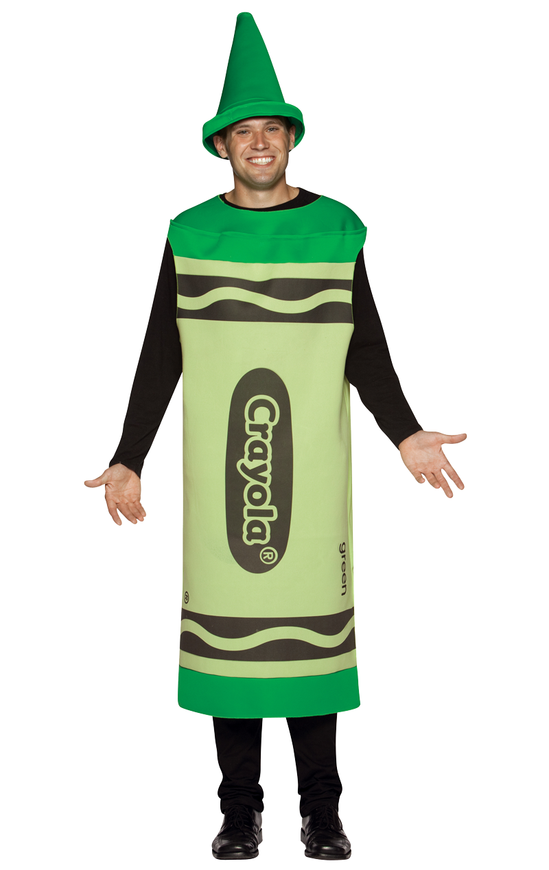 Grünes Crayola-Kostüm für Herren