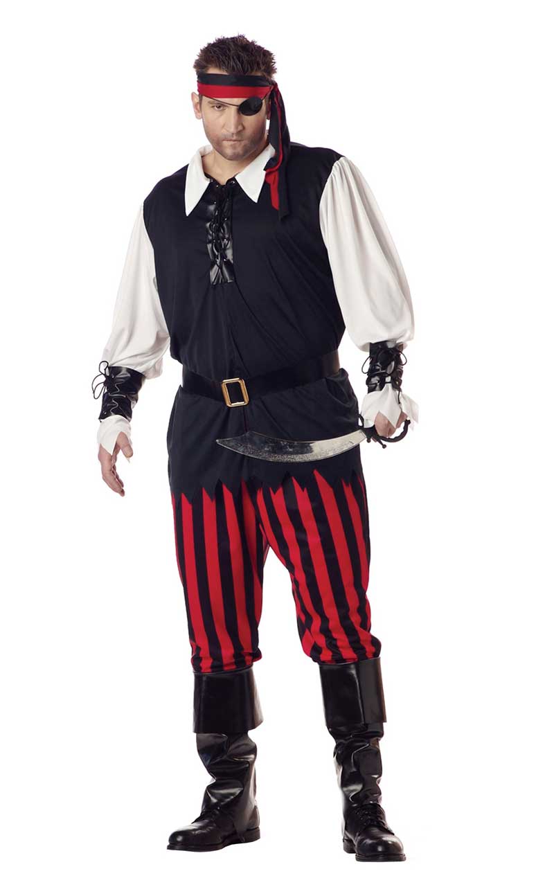 Cutthroat Pirat Plus Size Kostüm für Herren