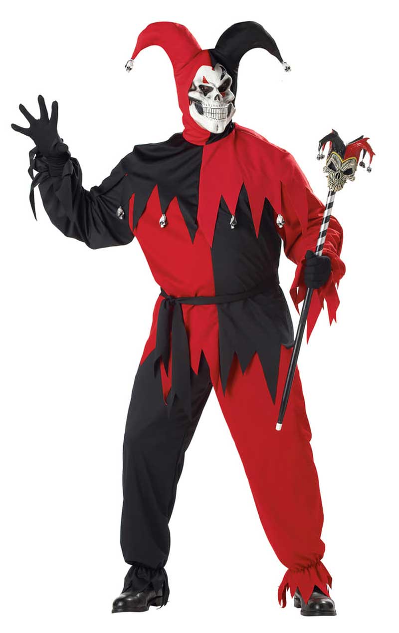 Herren Dämon Jester Plus Size Kostüm