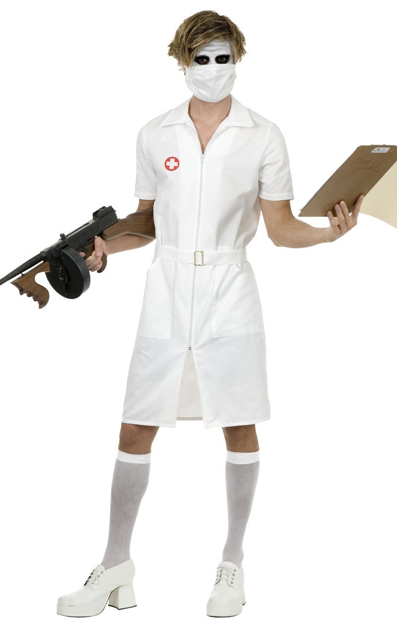Verdrehtes Krankenschwester-Kostüm für Herren