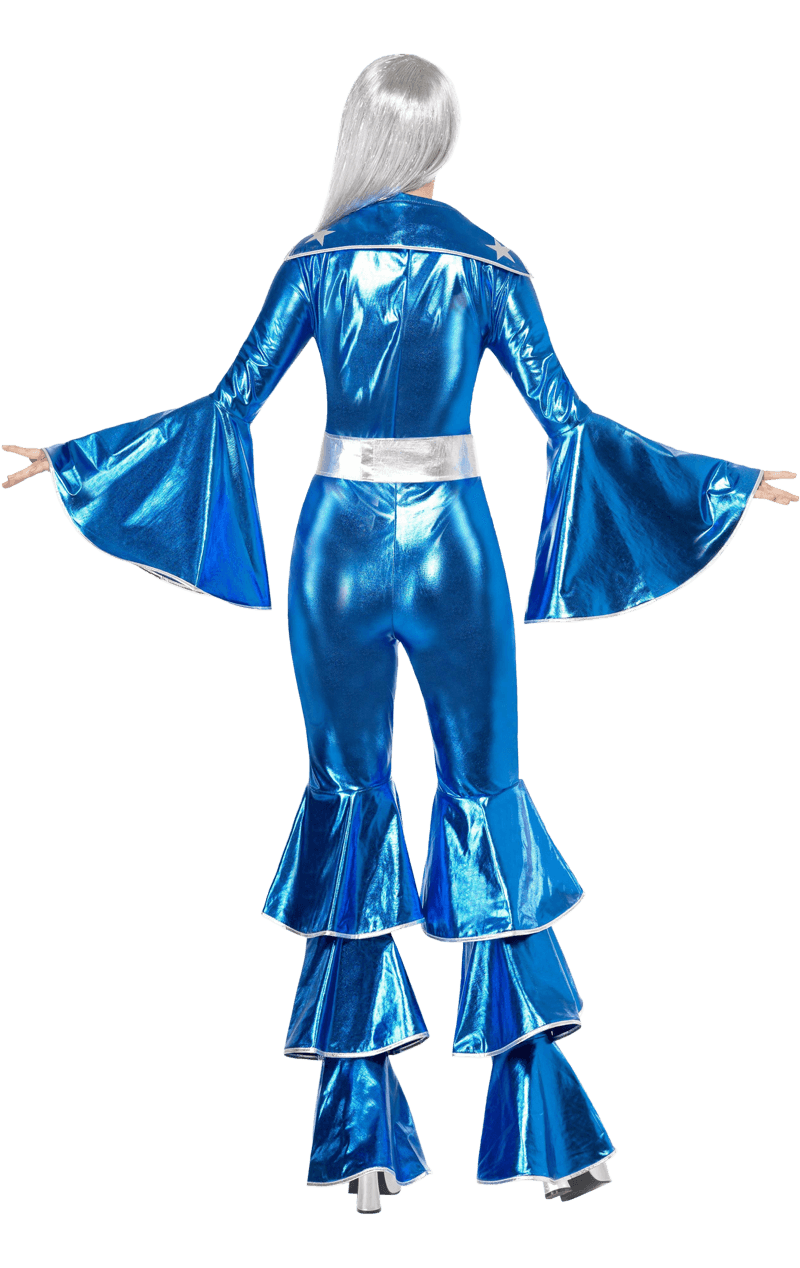 Blaues tanzendes Königin-Abba-Kostüm für Damen
