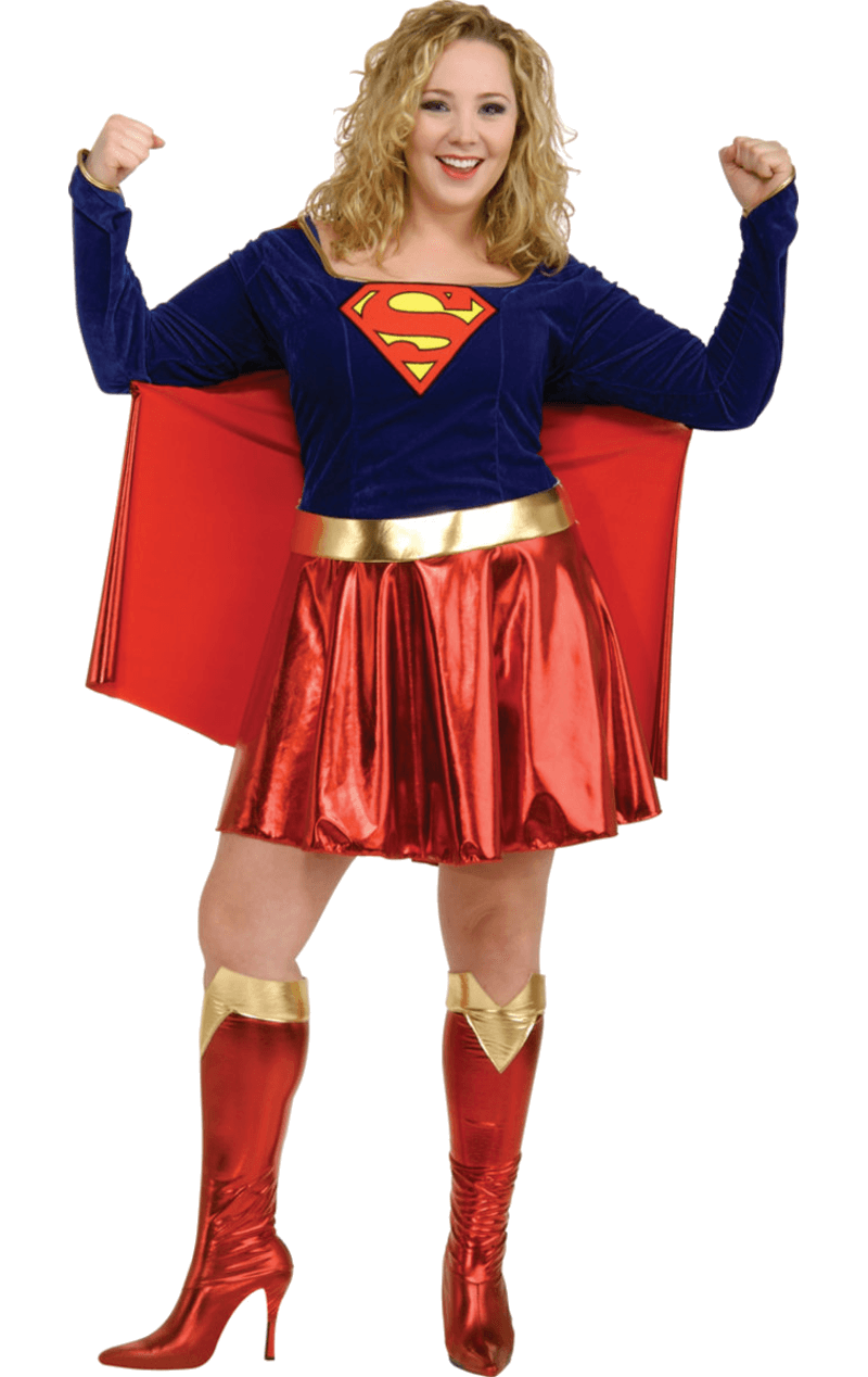 Supergirl-Kostüm für Damen in Übergröße