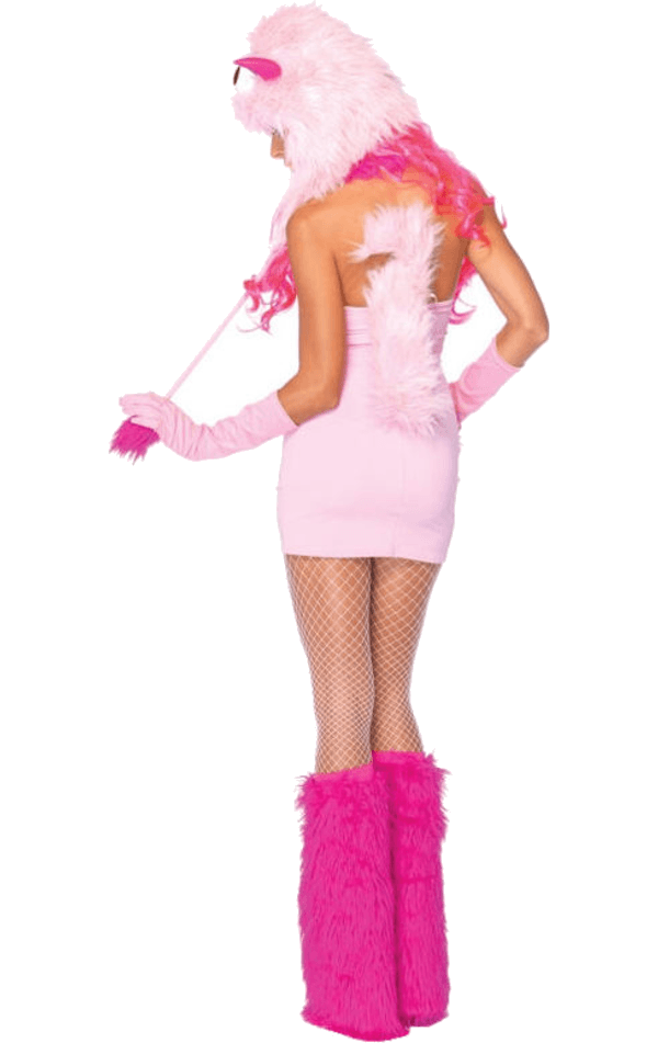 Rosafarbenes Puffmonster-Kostüm für Damen