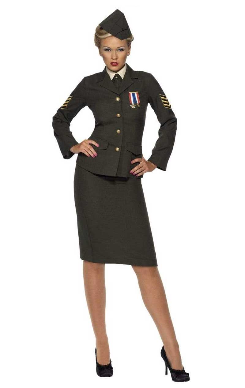 Offiziersuniformkostüm für Damen während des Krieges