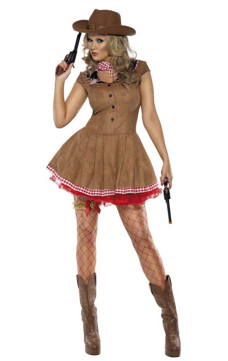 Wild-West-Cowgirl-Kostüm für Damen