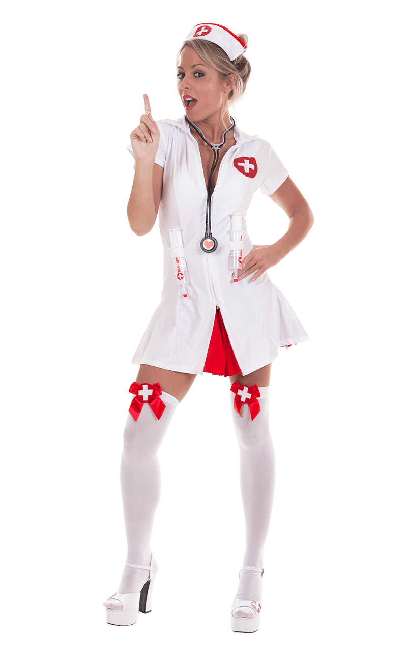 Erwachsene sagen Ahhhh! Krankenschwester Kostüm