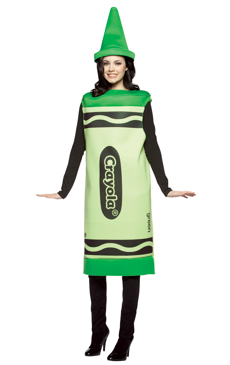 Crayola Green Kostüm für Erwachsene