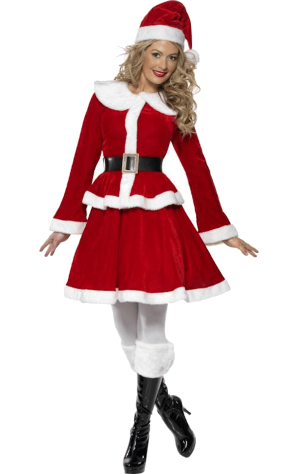 Miss Elegant Santa Kostüm für Damen